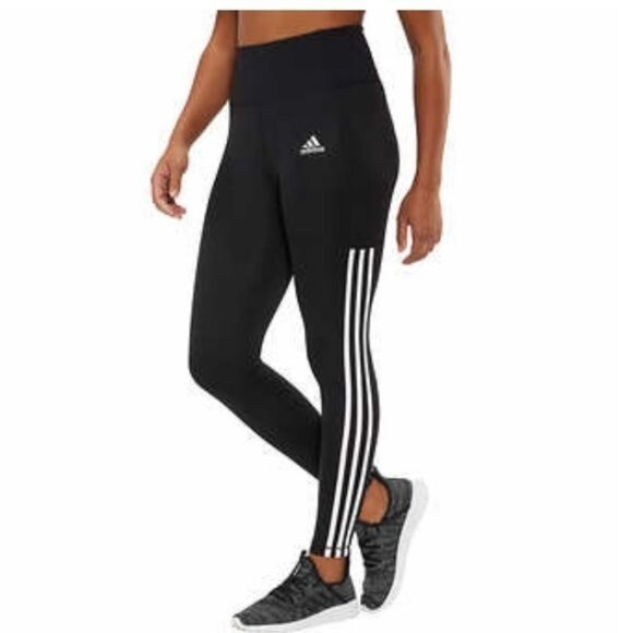 NEW- Women’s Adidas 7/8 3-stripe Active Tights Medium - Picture 1 of 5